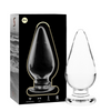 Analplug Nebula Modell 4 aus Glas Transparent 11 x 5 cm