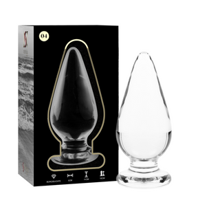 Nebula Series by Ibiza - Modell 4 Analplug Borosilikatglas Klar 11 cm-x-5 cm