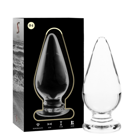 Nebula Series by Ibiza - Modell 4 Analplug Borosilikatglas Klar 11 cm-x-5 cm