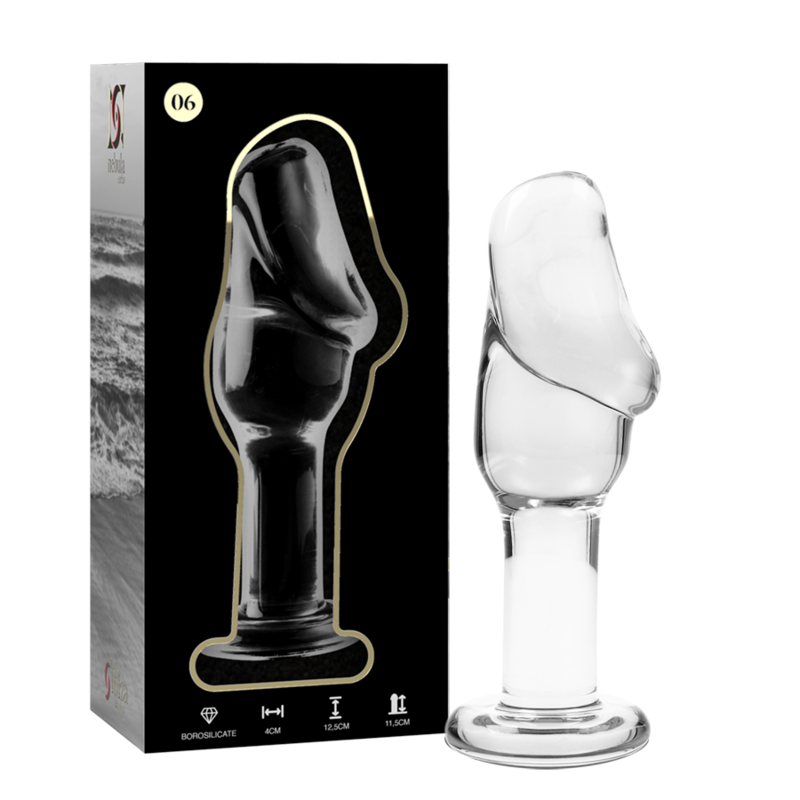 Nebula Series by Ibiza - Modell 6 Analplug Borosilikatglas Klar 12.5 cm-x-4 cm
