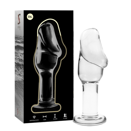 Nebula Series by Ibiza - Modell 6 Analplug Borosilikatglas Klar 12.5 cm-x-4 cm