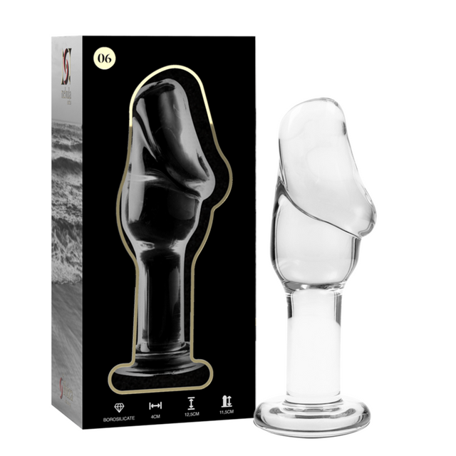 Nebula Series by Ibiza - Modell 6 Analplug Borosilikatglas Klar 12.5 cm-x-4 cm