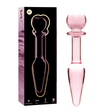 Nebula Series by Ibiza - Modell 7 Analplug Borosilikatglas Rosa 13.5 cm-x-3 cm