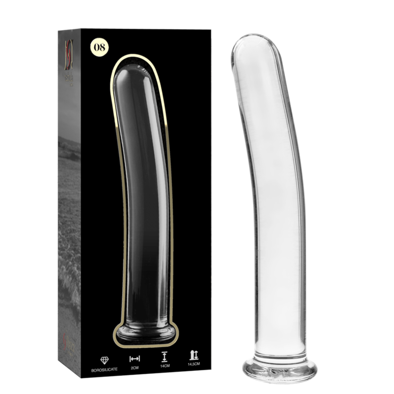 Nebula Series by Ibiza - Modell 8 Dildo Borosilikatglas Klar 14.5 cm-x-2 cm