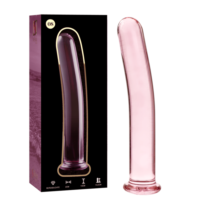 Nebula Series by Ibiza - Modell 8 Dildo Borosilikatglas Rosa 14.5 cm-x-2 cm