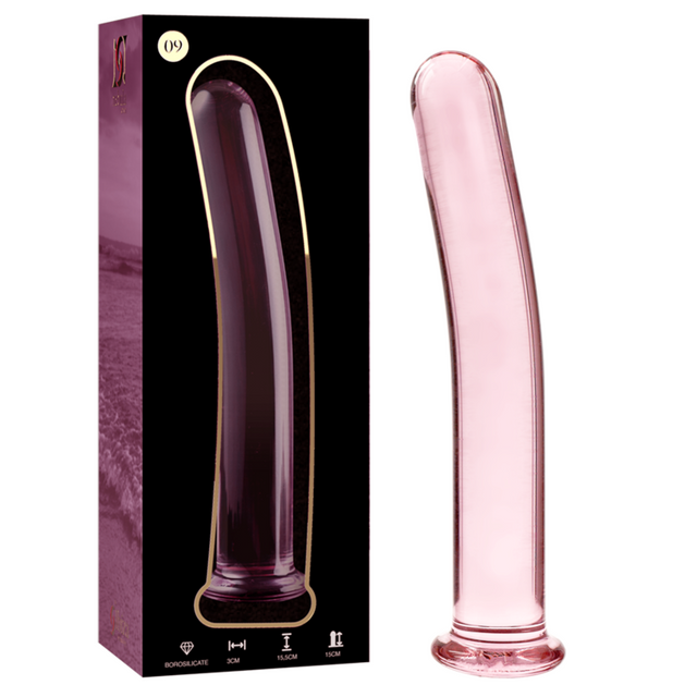 Nebula Series by Ibiza - Modell 9 Dildo Borosilikatglas Rosa 15.5 cm-x-2.5 cm