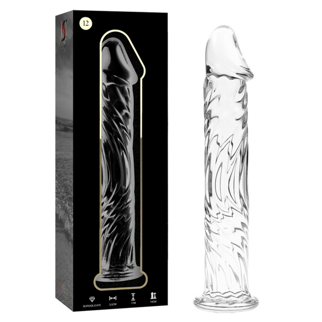 Nebula Series by Ibiza - Modell 12 Dildo Borosilikatglas Klar 17 cm-x-3.5 cm