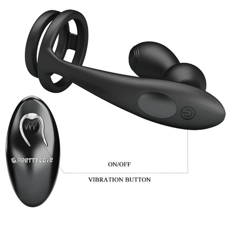 Pretty Love - Marshall Penisring mit Vibratorischem Analplug mit Fernbedienung
