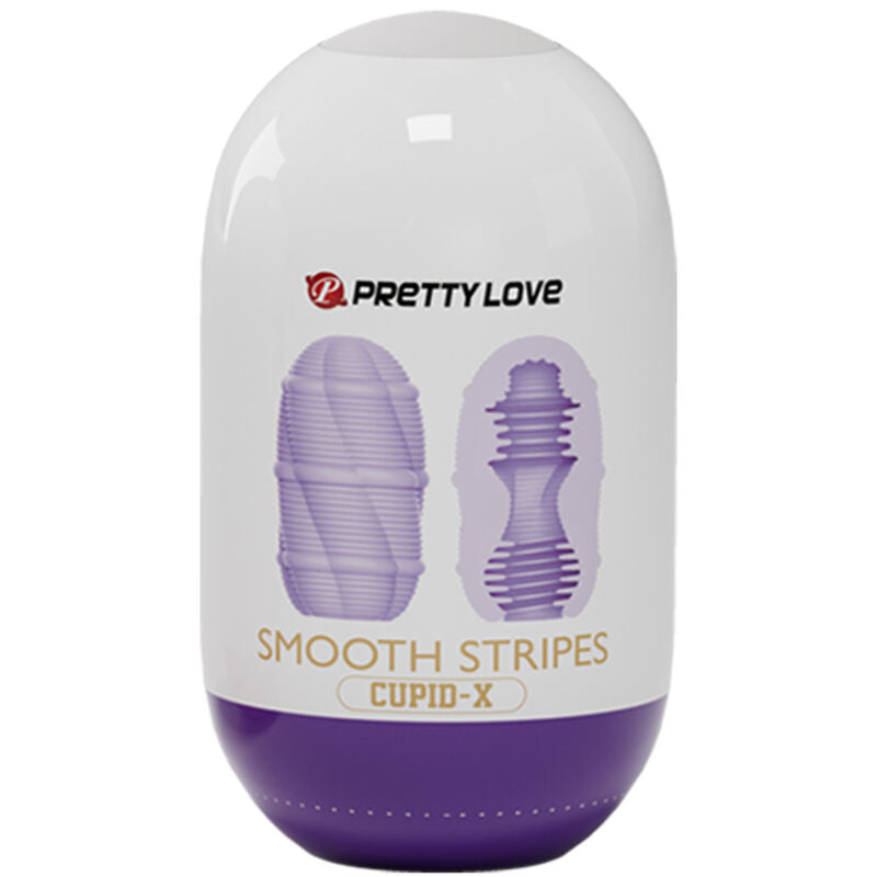 Pretty Love - Glattes Streifen-Cupid-Masturbator-Ei