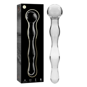 Nebula Series by Ibiza - Modell 13 Dildo Borosilikatglas Klar 18 cm-x-3.5 cm