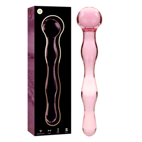 Nebula Series by Ibiza - Modell 13 Dildo Borosilikatglas Rosa 18 cm-x-3.5 cm