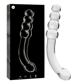 Nebula Series by Ibiza - Modell 14 Dildo Borosilikatglas Klar 18.5 cm-x-3 cm