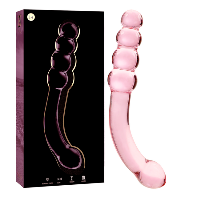 Nebula Series by Ibiza - Modell 14 Dildo Borosilikatglas Rosa 18.5 cm-x-3 cm