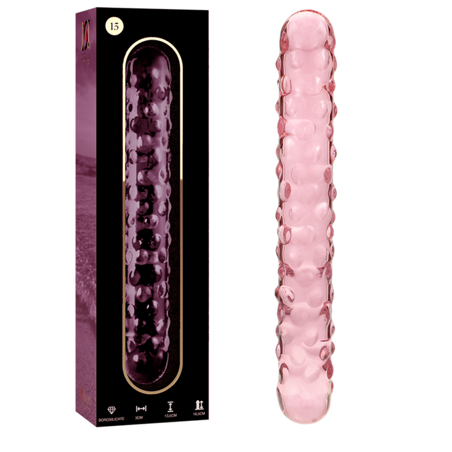 Nebula Series by Ibiza - Modell 15 Dildo Borosilikatglas Rosa 18.5 cm-x-3 cm
