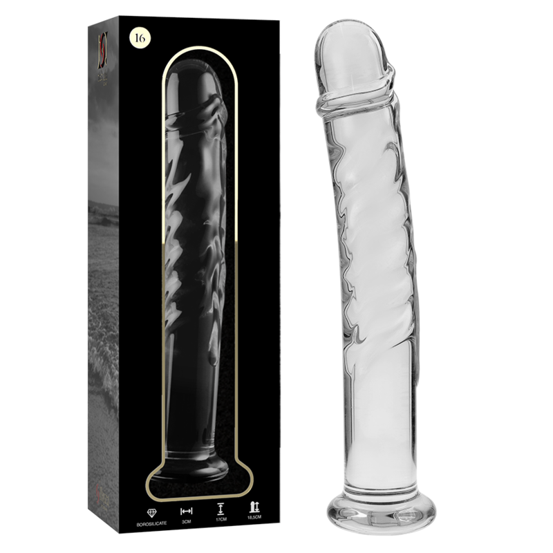 Nebula Series by Ibiza - Modell 16 Dildo Borosilikatglas Klar 18.5 cm-x-3 cm