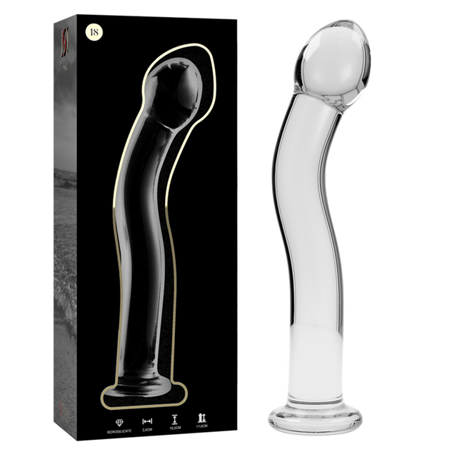 Nebula Series by Ibiza - Modell 18 Dildo Borosilikatglas Klar 18.5 cm-x-3.5 cm