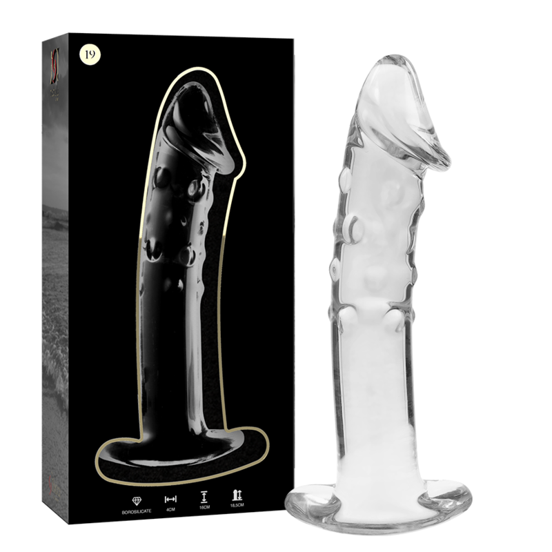 Nebula Series by Ibiza - Modell 19 Dildo Borosilikatglas Klar 18.5 cm-x-4 cm