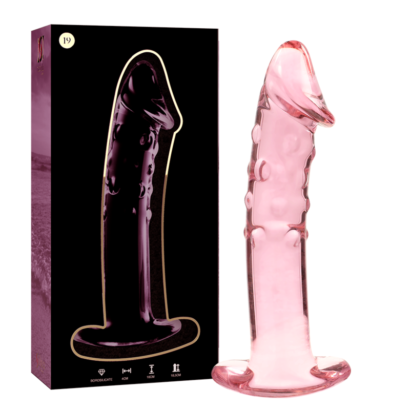 Nebula Series by Ibiza - Modell 19 Dildo Borosilikatglas Rosa 18.5 cm-x-4 cm