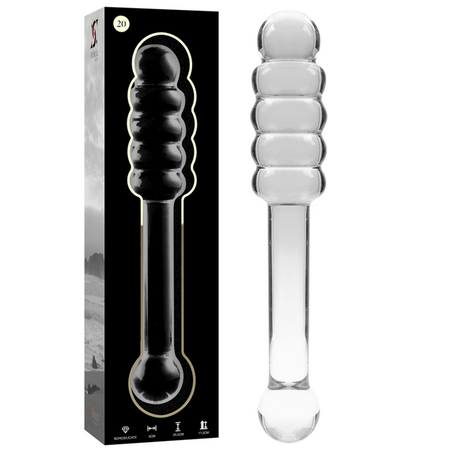 Nebula Series by Ibiza - Modell 20 Dildo Borosilikatglas Klar 20.5 cm-x-3 cm