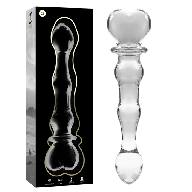 Nebula Series by Ibiza - Modell 21 Dildo Borosilikatglas Klar 20.5 cm-x-3.5 cm