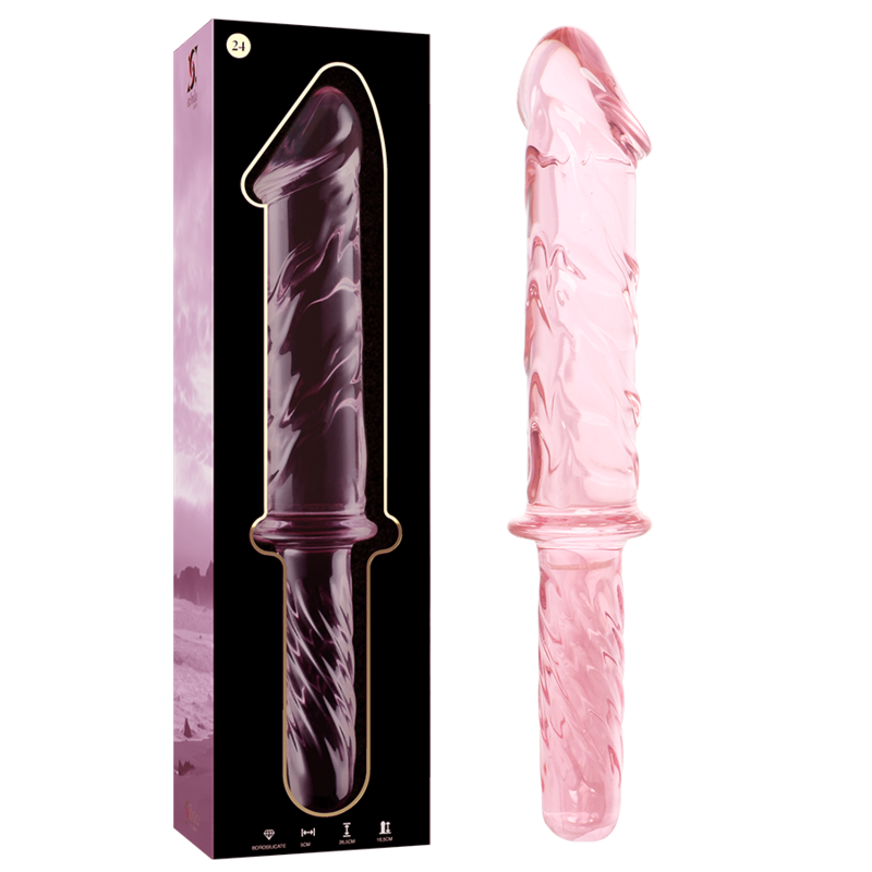 Nebula Series by Ibiza - Modell 24 Dildo Borosilikatglas Rosa 28.5 cm-x-5 cm