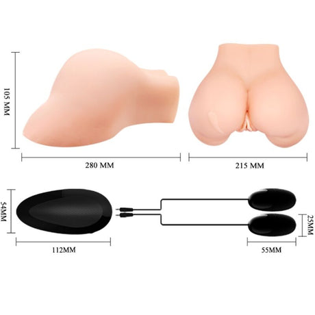 Masturbator Vagina und Anus mit Realistischem Netz mit Vibration.5
