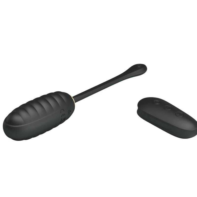 Pretty Love - Doreen Luxury Wiederaufladbares Vibrierendes Ei Schwarz mit Fernbedienung