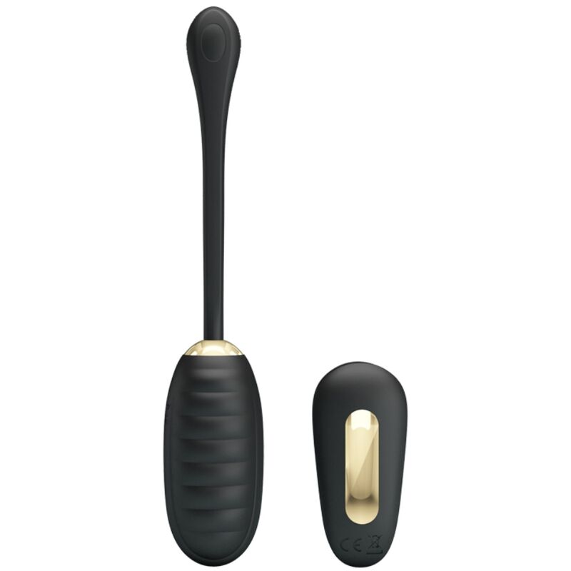 Pretty Love - Doreen Luxury Wiederaufladbares Vibrierendes Ei Schwarz mit Fernbedienung