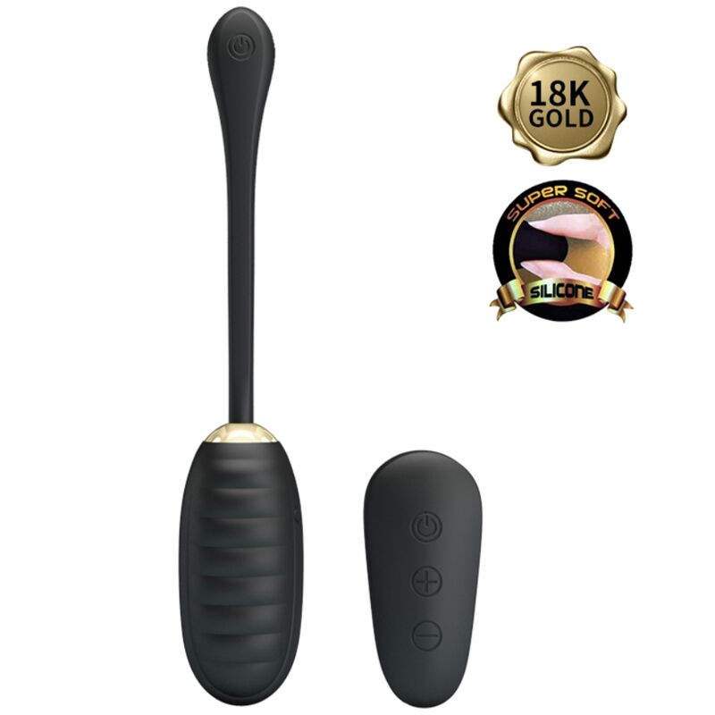 Pretty Love - Doreen Luxury Wiederaufladbares Vibrierendes Ei Schwarz mit Fernbedienung
