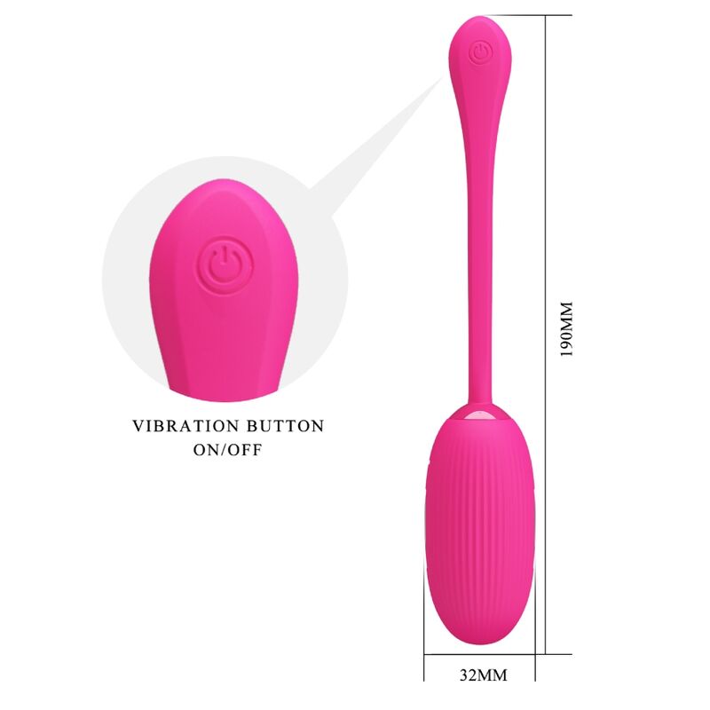 Pretty Love - Doreen Wiederaufladbares Vibrierendes Ei Magenta mit Fernbedienung