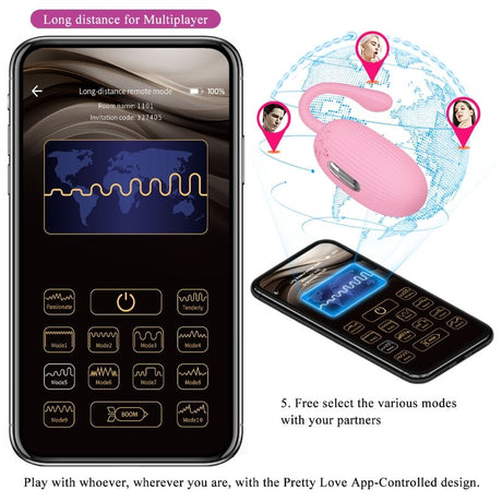 Vibrator Doreen Pink Wiederaufladbares Vibrations-Ei.10
