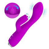 Pretty Love - Gloria Wiederaufladbarer Kaninchenvibrator, Wasserdicht, Lila