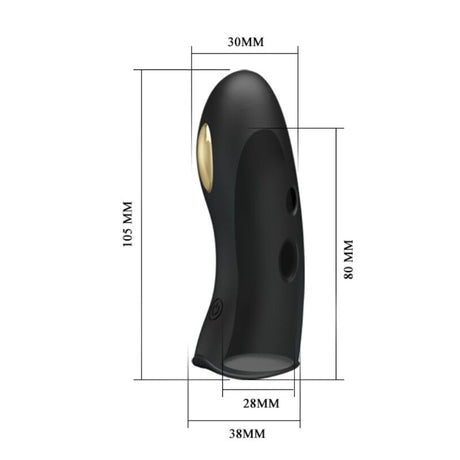 Penishülle Marico Schwarze Elektrostimulator-Fingerhülle.5