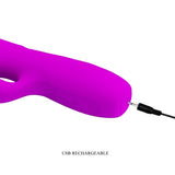 Pretty Love - Melanie Purple Wiederaufladbarer Kaninchenvibrator