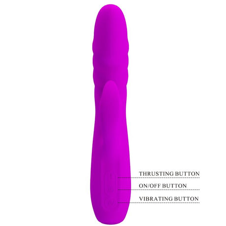 Pretty Love - Melanie Purple Wiederaufladbarer Kaninchenvibrator