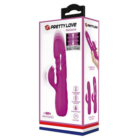 Pretty Love - Melanie Purple Wiederaufladbarer Kaninchenvibrator