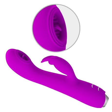 Pretty Love - Rachel Wiederaufladbarer Vibrator mit Lila Saugnapf