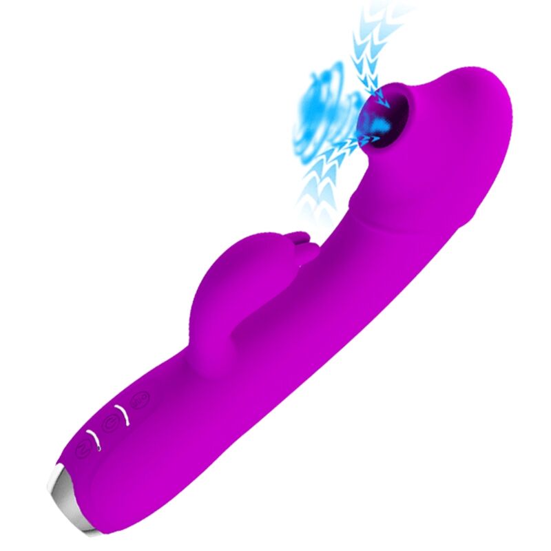 Pretty Love - Regina Wiederaufladbarer Vibrator-Sauggel Lila