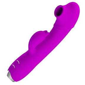 Pretty Love - Regina Wiederaufladbarer Vibrator-Sauggel Lila