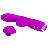Pretty Love - Regina Wiederaufladbarer Vibrator-Sauggel Lila