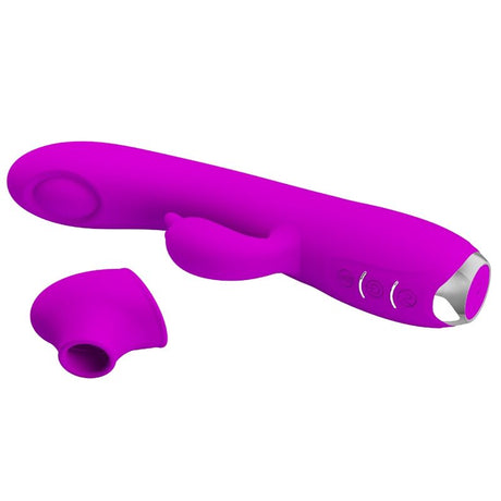 Pretty Love - Regina Wiederaufladbarer Vibrator-Sauggel Lila