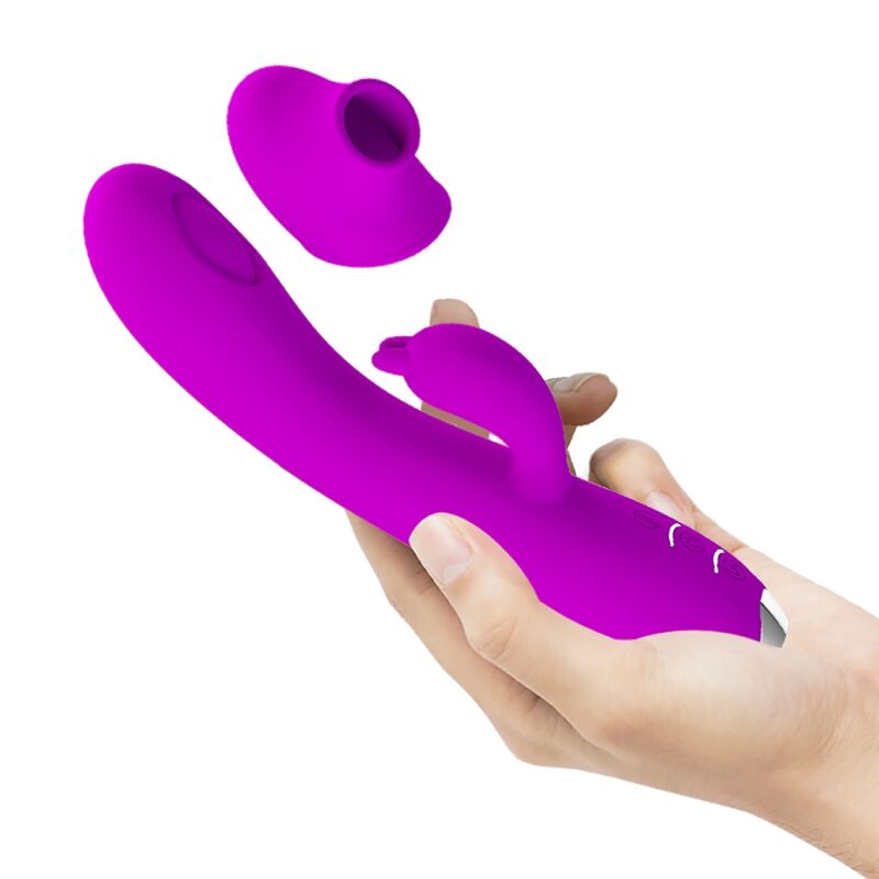 Pretty Love - Regina Wiederaufladbarer Vibrator-Sauggel Lila