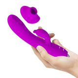Pretty Love - Regina Wiederaufladbarer Vibrator-Sauggel Lila