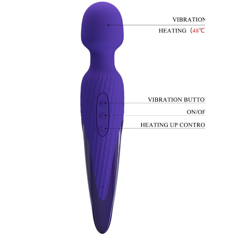 Pretty Love - Antony Youth Wand Vibrator Violet Wrmeeffekt