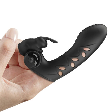 Pretty Love - Vance Black Rabbit Vibrator Fingerabdeckung