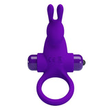 Pretty Love - Vibratorring I Kaninchen für Lila Penis