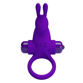 Pretty Love - Vibratorring I Kaninchen für Lila Penis