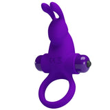 Pretty Love - Vibratorring I Kaninchen für Lila Penis