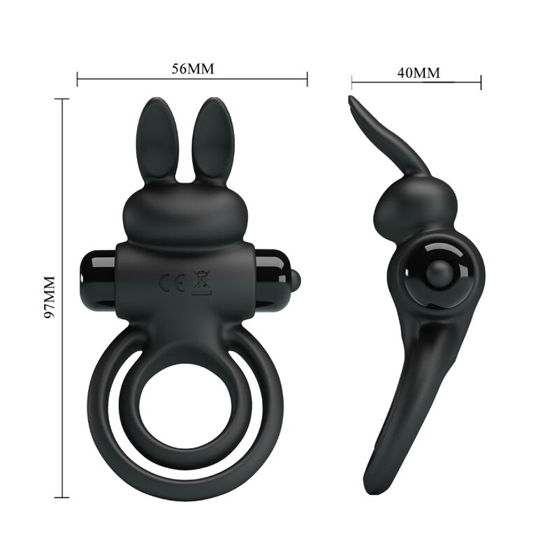 Pretty Love - Vibrator Iii Kaninchenring für Schwarzen Penis