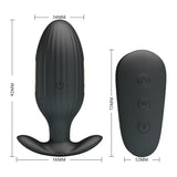 Pretty Love - Kelly Plug Anal Wiederaufladbarer Vibrator Schwarz